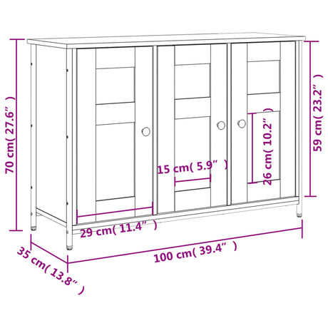 Sideboard 100X35X70 Cm Engineered Wood