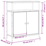 Sideboard 70X30X80 Cm Engineered Wood