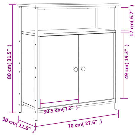 Sideboard 70X30X80 Cm Engineered Wood
