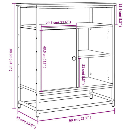 Sideboard 69X35X80 Cm Engineered Wood