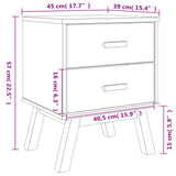 Bedside Cabinet Olden Solid Wood Pine