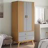 Wardrobe Olden 76.5X53X172 Cm Solid Wood Pine