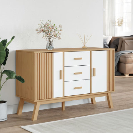 Sideboard Olden 114X43X73.5Cm Solid Wood Pine