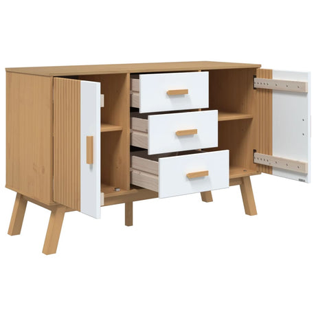 Sideboard Olden 114X43X73.5Cm Solid Wood Pine
