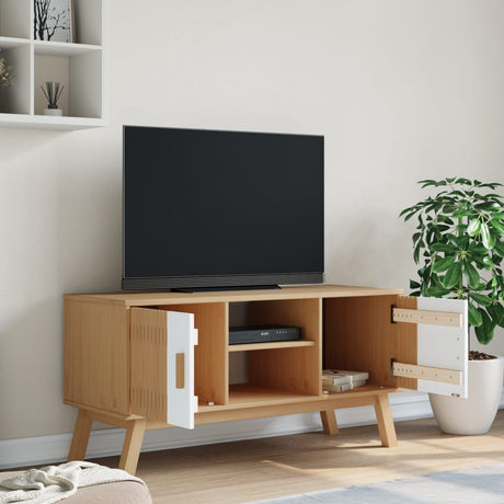 Tv Cabinet Olden 114X43X57 Cm Solid Wood Pine