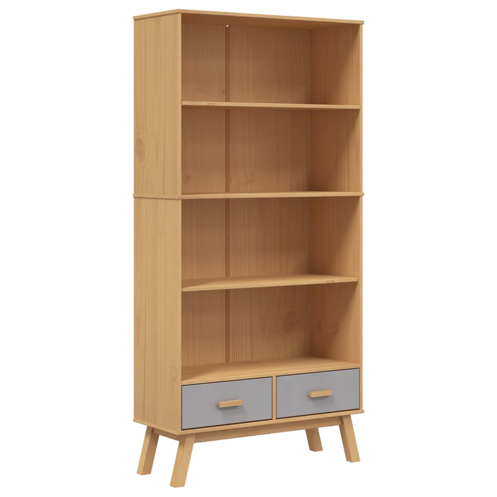 Bookcase 4-Tier Olden Solid Wood Pine