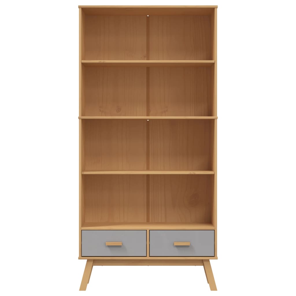 Bookcase 4-Tier Olden Solid Wood Pine