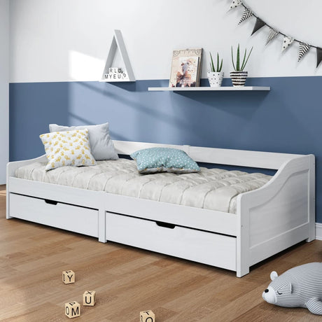 Day Bed With 2 Drawers Without Mattress &quot;Irun&quot; 90X200 Cm