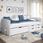 Day Bed With 5 Drawers Without Mattress &quot;Irun&quot; 90X200 Cm