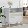 Sideboard Senja Rattan Look 80X40X80 Cm Solid Wood Pine