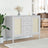 Sideboard Senja Rattan Look 112X40X80 Cm Solid Wood Pine
