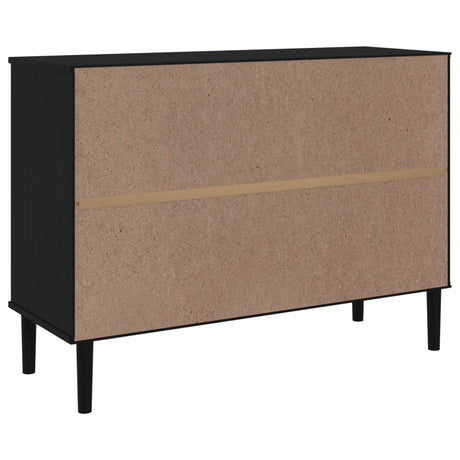 Sideboard Senja Rattan Look 112X40X80 Cm Solid Wood Pine