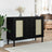 Sideboard Senja Rattan Look 112X40X80 Cm Solid Wood Pine