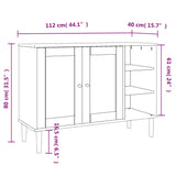 Sideboard Senja Rattan Look 112X40X80Cm Solid Wood Pine