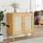 Sideboard Senja Rattan Look 80X35X80 Cm Solid Wood Pine