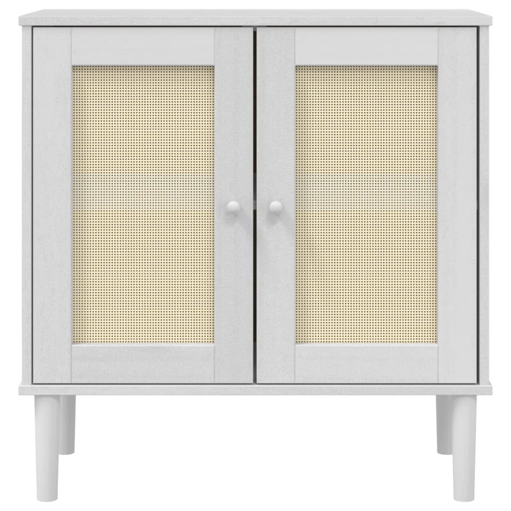 Sideboard Senja Rattan Look 80X35X80 Cm Solid Wood Pine