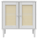 Sideboard Senja Rattan Look 80X35X80 Cm Solid Wood Pine