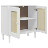 Sideboard Senja Rattan Look 80X35X80 Cm Solid Wood Pine
