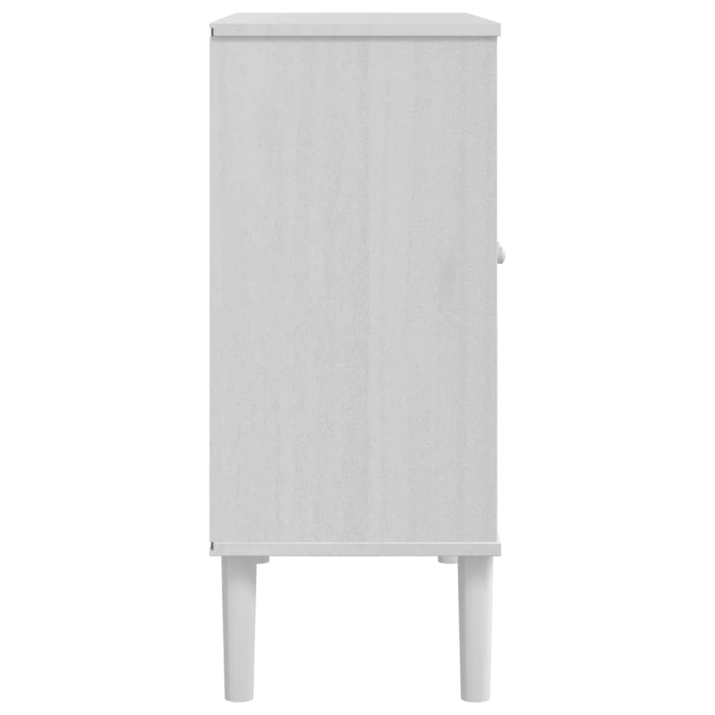 Sideboard Senja Rattan Look 80X35X80 Cm Solid Wood Pine