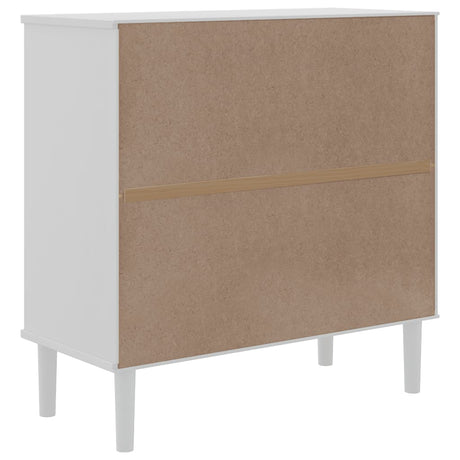 Sideboard Senja Rattan Look 80X35X80 Cm Solid Wood Pine