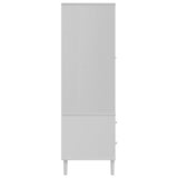 Wardrobe SENJA Rattan Look White 90x55x175 cm Solid Wood Pine