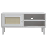 Tv Cabinet Senja Rattan Look 106X40X49Cm Solid Wood Pine