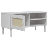 Tv Cabinet Senja Rattan Look 106X40X49Cm Solid Wood Pine