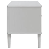 Tv Cabinet Senja Rattan Look 106X40X49Cm Solid Wood Pine