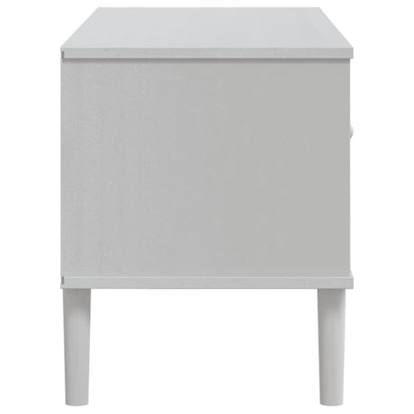 Tv Cabinet Senja Rattan Look 106X40X49Cm Solid Wood Pine