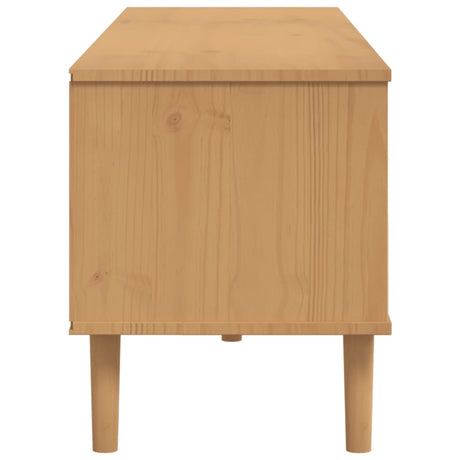 Tv Cabinet Senja Rattan Look 158X40X49Cm Solid Wood Pine