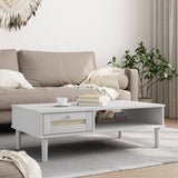 Coffee Table Senja Rattan Look 100X55X33 Cm Solid Wood