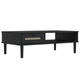 Coffee Table Senja Rattan Look 100X55X33 Cm Solid Wood