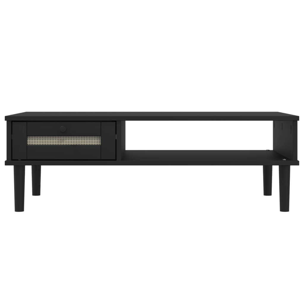 Coffee Table Senja Rattan Look 100X55X33 Cm Solid Wood