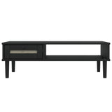 Coffee Table Senja Rattan Look 100X55X33 Cm Solid Wood