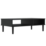 Coffee Table Senja Rattan Look 100X55X33 Cm Solid Wood