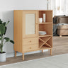 Highboard Senja Rattan Look 90X40X112Cm Solid Wood Pine