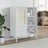 Highboard Senja Rattan Look 90X40X112Cm Solid Wood Pine