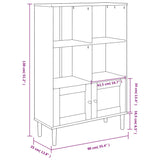 Bookcase Senja Rattan Look 90X35X130 Cm Solid Wood Pine