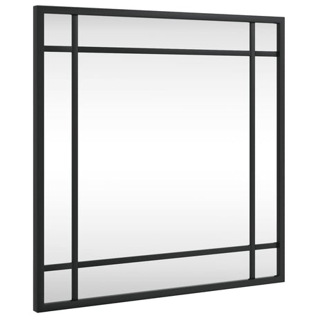 Wall Mirror Black Square Iron