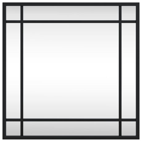 Wall Mirror Black Square Iron