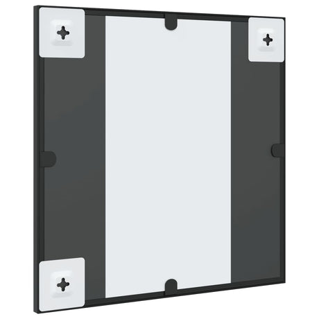 Wall Mirror Black Square Iron