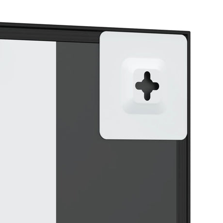 Wall Mirror Black Square Iron