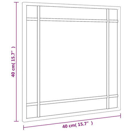 Wall Mirror Black Square Iron