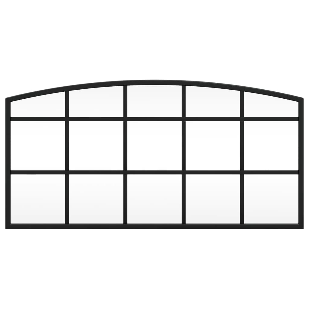 Wall Mirror Black Arch Iron
