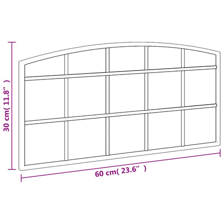 Wall Mirror Black Arch Iron