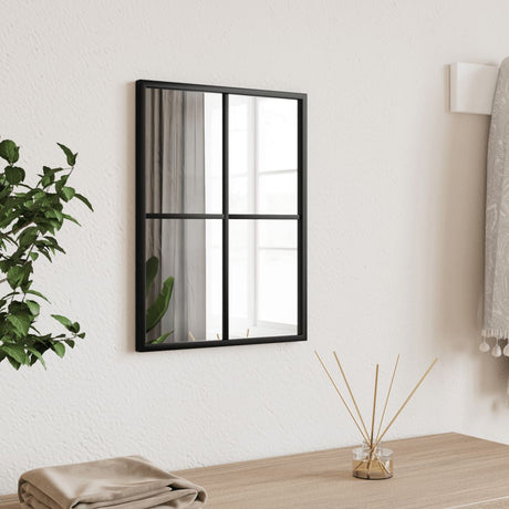 Wall Mirror Black Metal