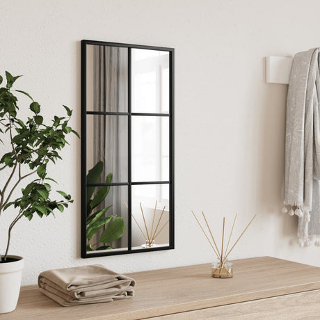 Wall Mirror Black Metal
