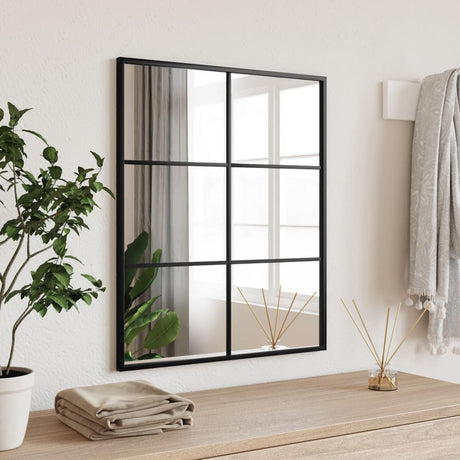 Wall Mirror Black Metal