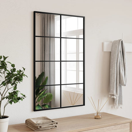 Wall Mirror Black Metal