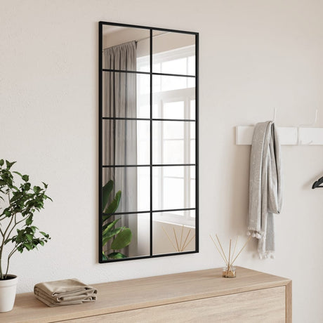 Wall Mirror Black Metal